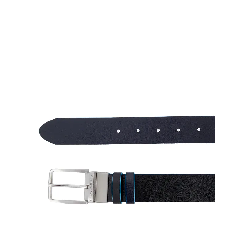 Piquadro Blue Square reversible leather men's belt,... 2