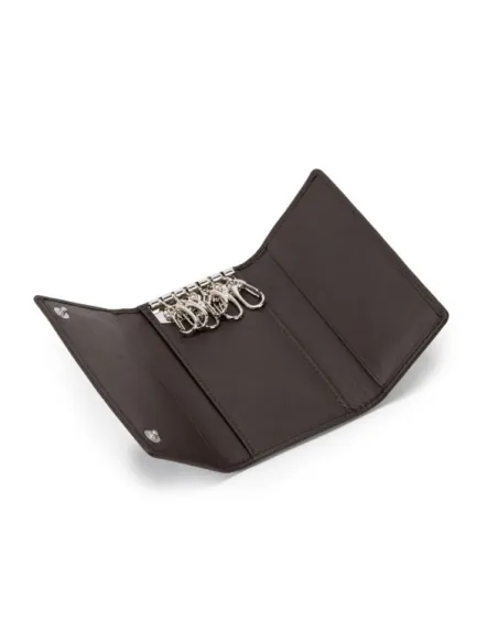 Campo Marzio Schlüsselanhänger aus Leder, dunkelbraun