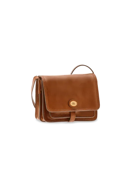 Borsa a tracolla con patta The Bridge Story, marrone