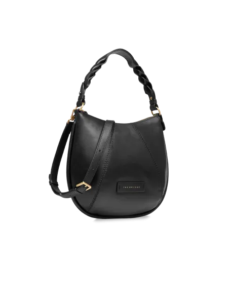 Mittlere Leder- Schultertasche The Bridge Brigida, schwarz