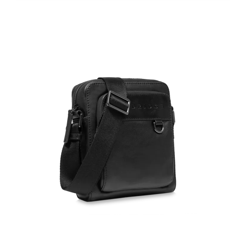 The Bridge Damiano men's medium-sized cross-body bag, black 2