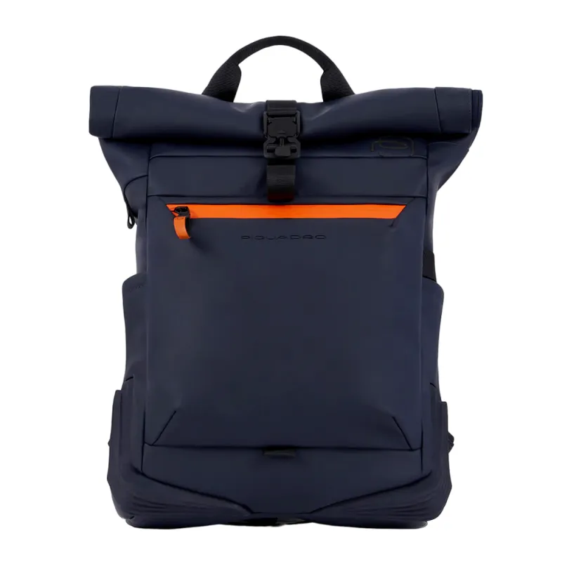 Zaino Piquadro Roll-Top Porta PC, blu