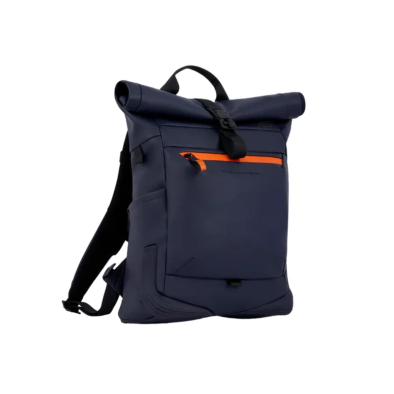 Piquadro Roll-Top Computer-Rucksack, blau 2
