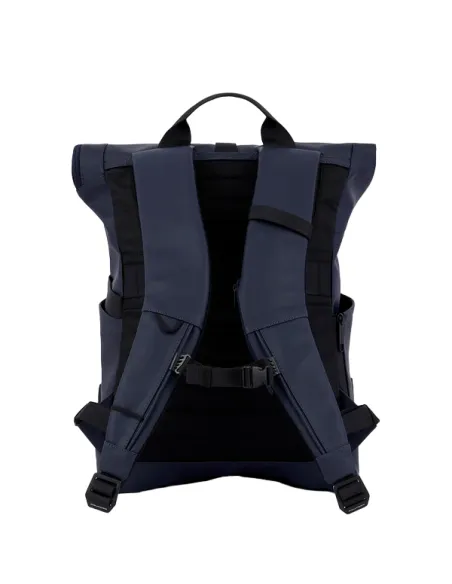 Piquadro Roll-Top computer backpack, blue