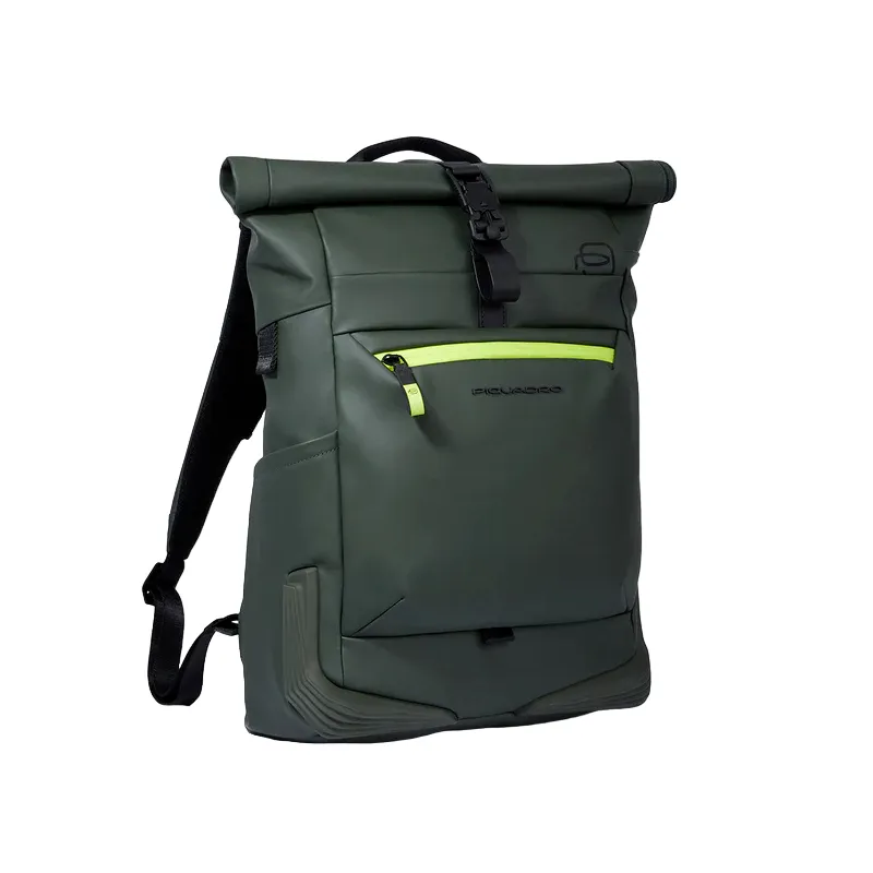 Piquadro Roll-Top Computer-Rucksack, grün 2