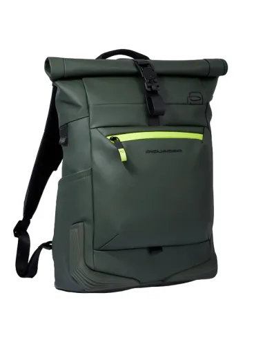 Zaino Piquadro Roll-Top Porta PC, verde