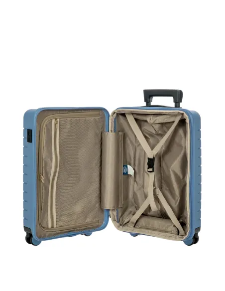 Trolley cabina rigido espandibile Brics Ulisse, azzurro