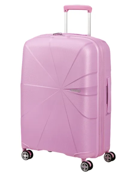 American Tourister Starvibe Medium expandable trolley, metallic pastel lavender