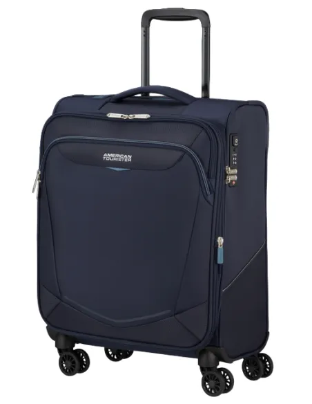 American Tourister SummerRide expandable carry-on trolley, blue