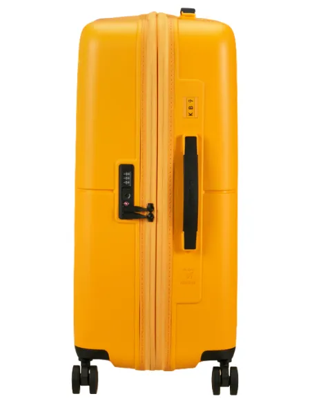 American Tourister DashPop medium polypropylene trolley, golden yellow