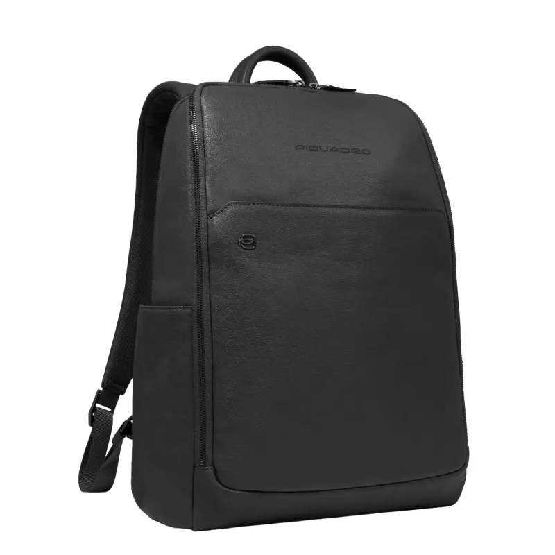Piquadro Black Square 15,6" Laptop-Rucksack aus Leder,... 2
