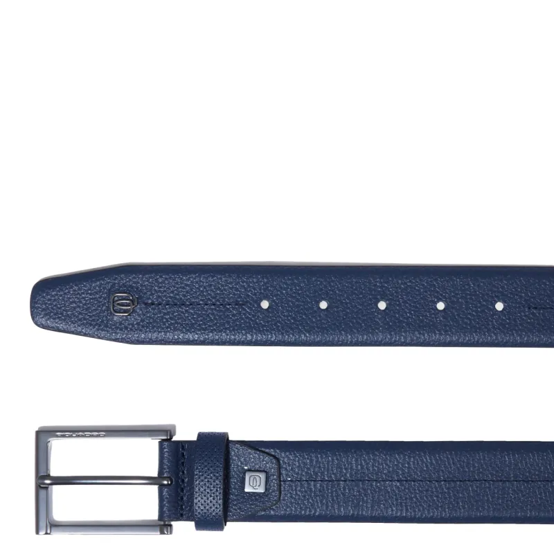 Piquadro Hedley men's leather belt, blue 2