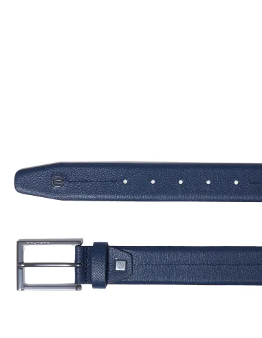Piquadro Hedley men's leather belt, blue