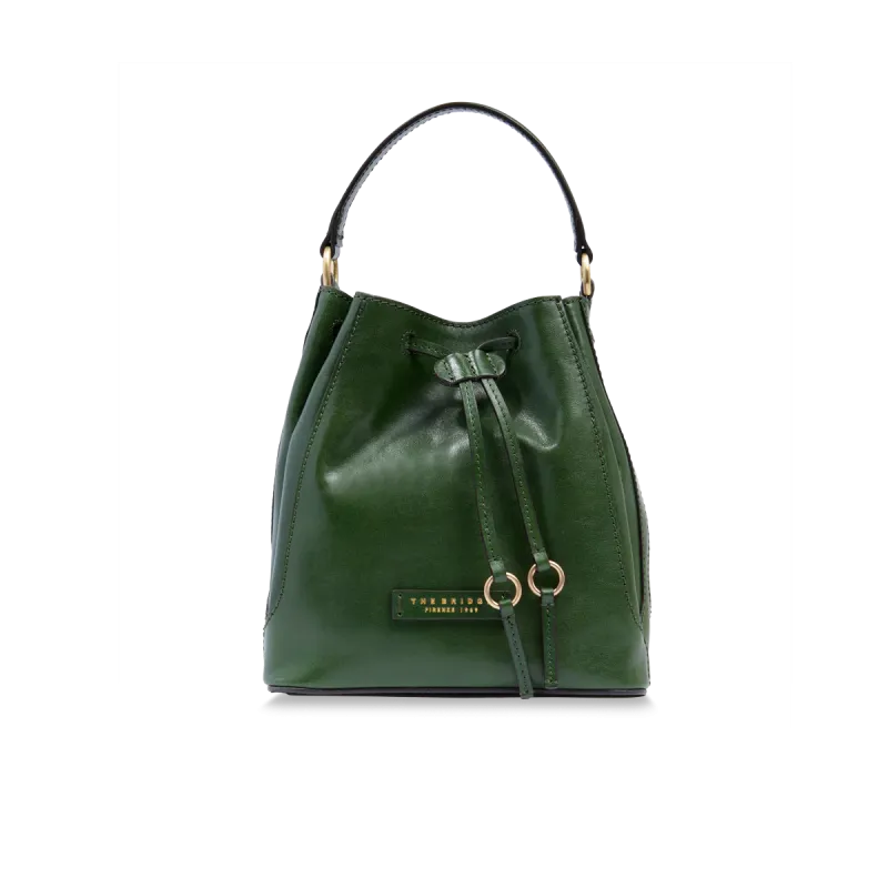 The Bridge Fiammetta small bucket bag, English green
