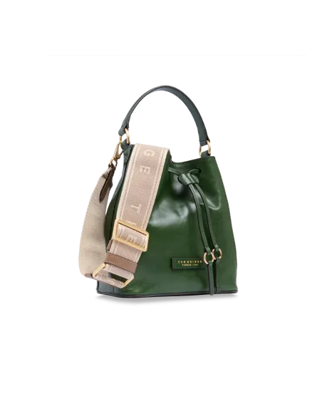 The Bridge Fiammetta small bucket bag, English green