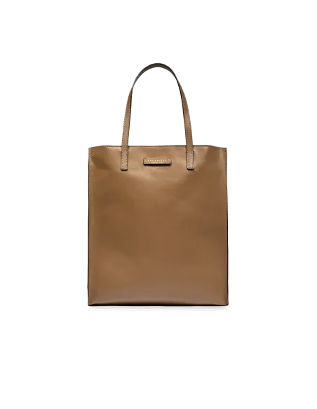 The Bridge Mirra shopping bag with zip fastener, sand