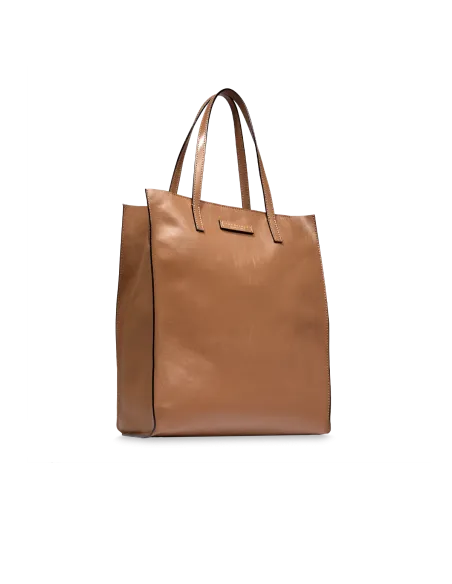 Shopping verticale con chiusura con zip The Bridge Mirra, tortora