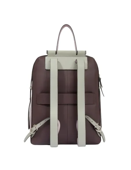 Piquadro Circle Damen-Laptop-Rucksack aus Leder, Dunkelviolett