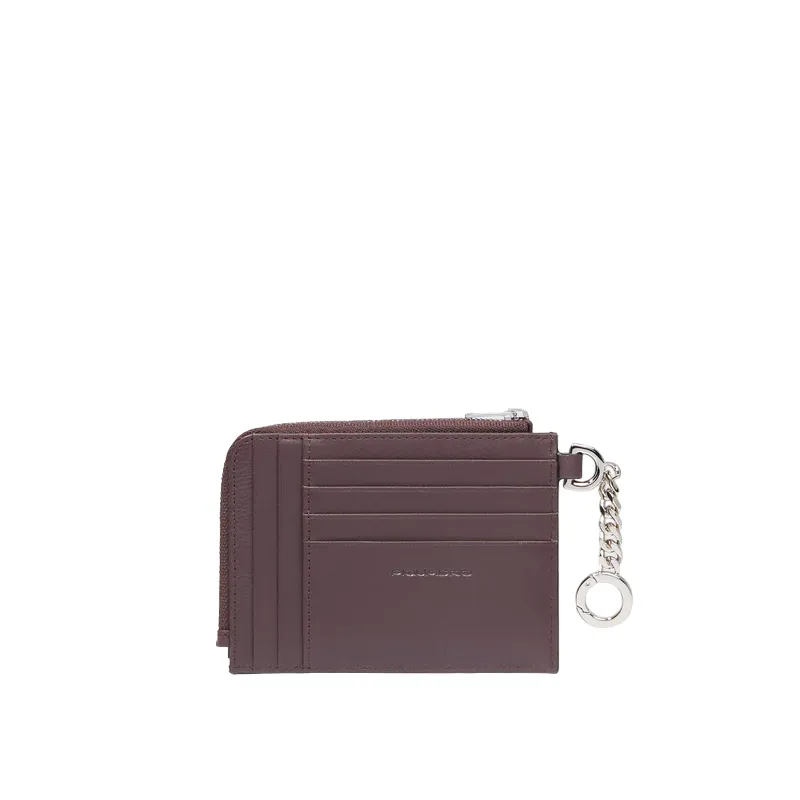 Piquadro Circle Zippered coin pouch with credit card... 2