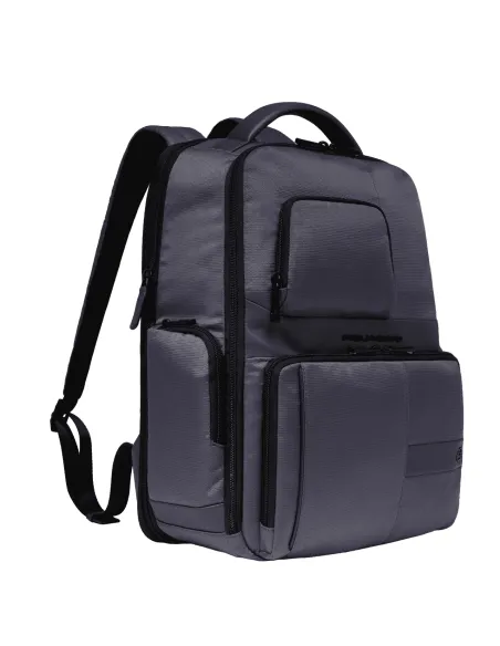 Piquadro Wollem Erweiterbarer, Laptop und iPad®Pro 12,9" Rucksack mit USB-Ports, avio