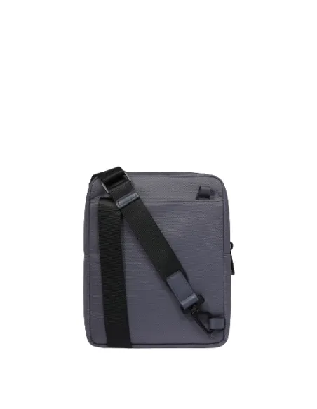 Piquadro Wollem iPad®mini pocket crossbody bag in fabric, avio