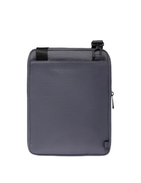 Borsello porta iPad® in tessuto e pelle Piquadro Wollem, avio