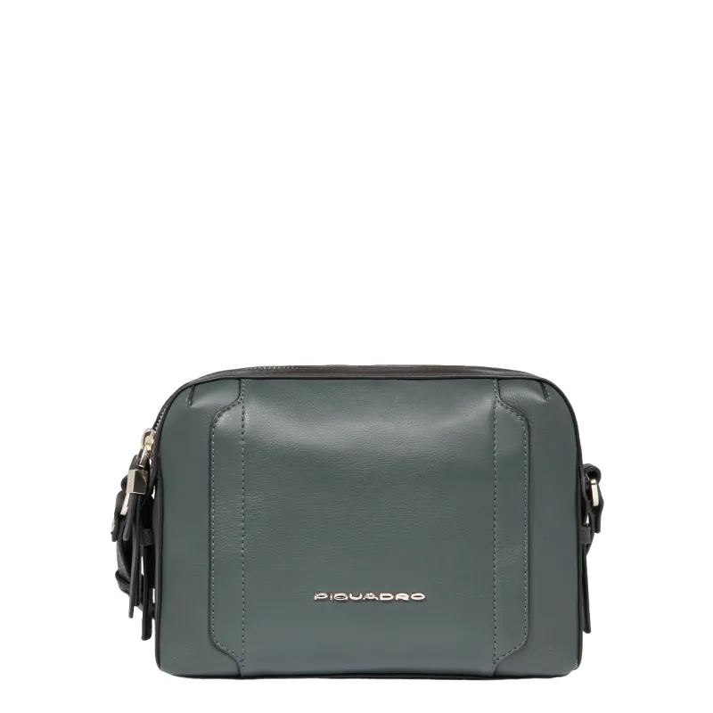 Borsa a tracolla Piquadro Circle, verde scuro