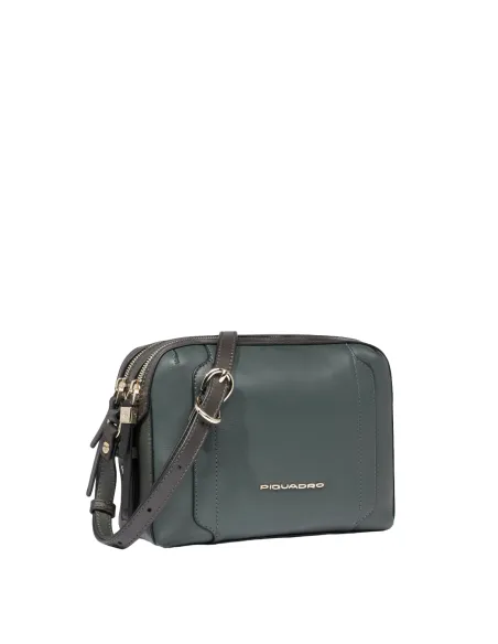 Borsa a tracolla Piquadro Circle, verde scuro