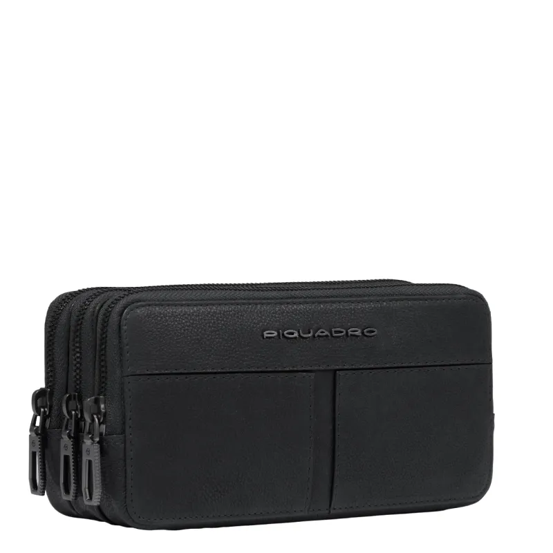 Piquadro Hedley Herren Leder Clutch Bag mit drei Fächern,... 2