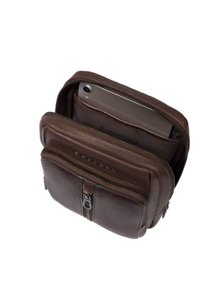 Borsello uomo in pelle porta iPad mini Piquadro Hedley, moro