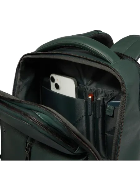 Piquadro Hedley 14" Computer-Rucksack aus Leder, schwarz