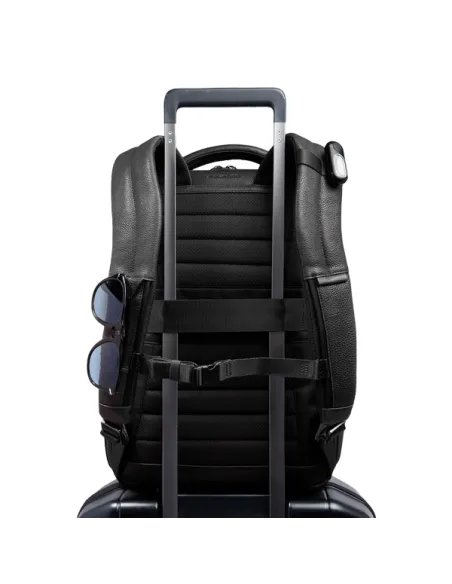 Piquadro Hedley 14" computer leather backpack, black