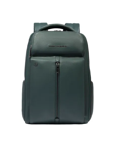 Piquadro Hedley 14" computer leather backpack, green