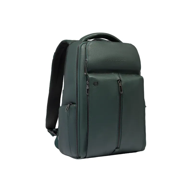 Piquadro Hedley 14" Computer-Rucksack aus Leder, grün 2