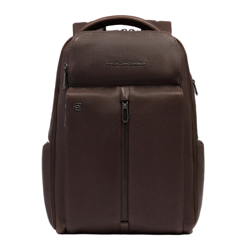 Zaino porta pc da 14 in pelle con cinghia sternale PQ...