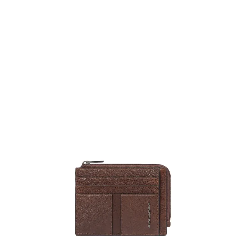 Piquadro Hedley flat document pouch with zipped coin...