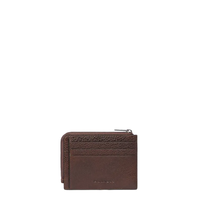Bustina porta carte di credito con tasca con zip Piquadro... 2