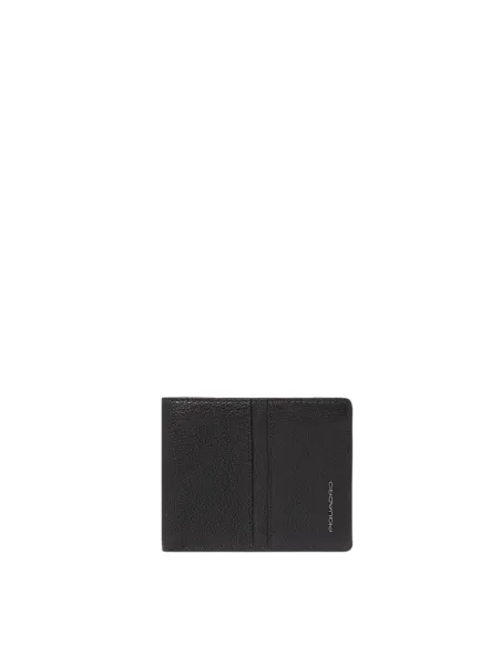 Piquadro Hedley compact men's wallets with coin purse and credit card,s black