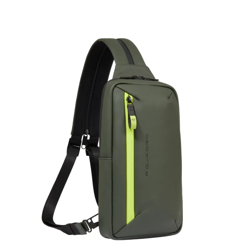 Piquadro C2OW Umhängetasche/Rucksack, grün 2