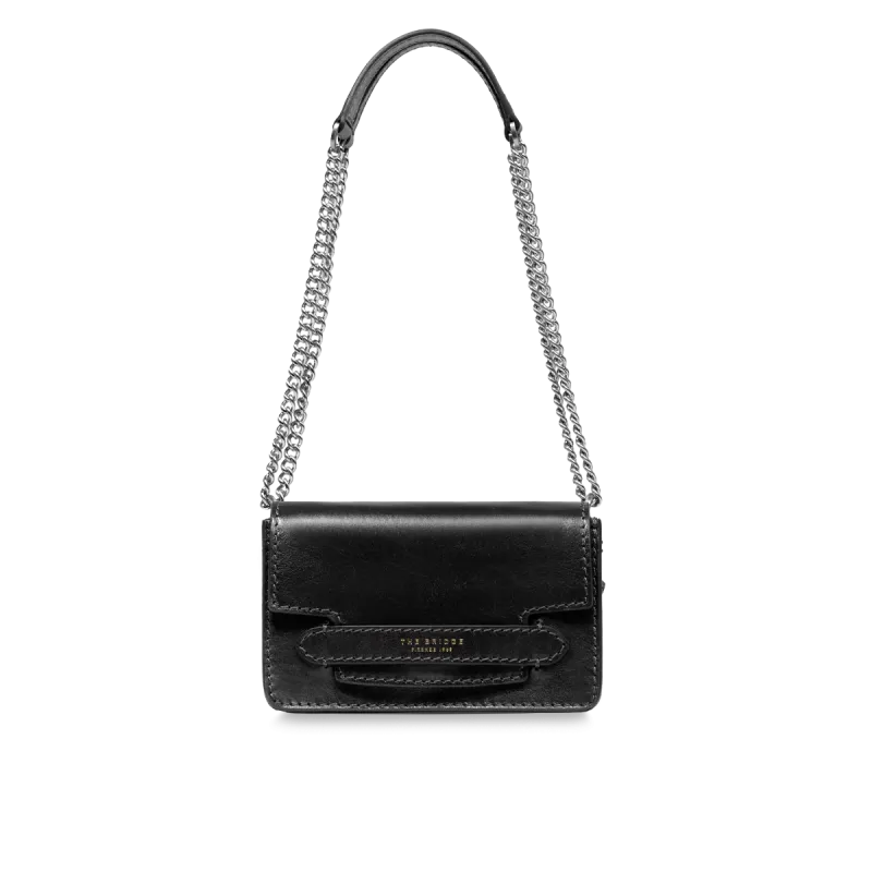 Borsa a tracolla con pattina The Bridge Lucrezia, nera