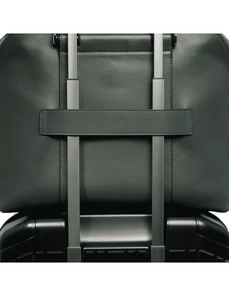 Piquadro Circle Expandable slim leather briefcase, dove grey