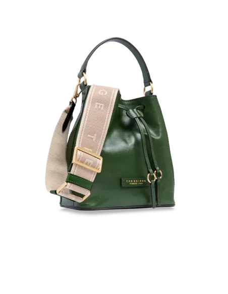 The Bridge Fiammetta medium bucket bag, English green