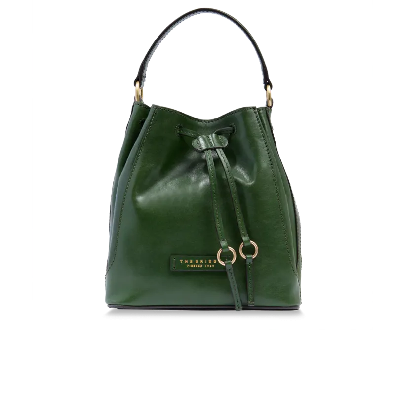 The Bridge Fiammetta medium bucket bag, English green