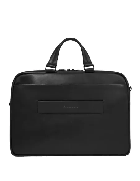 Piquadro Liko 15.6 computer portfolio briefcase with two handles, black