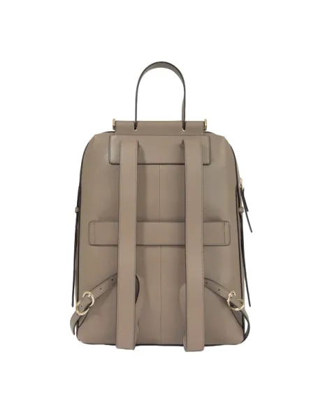 Piquadro Circle women's leather laptop backpack, dove grey