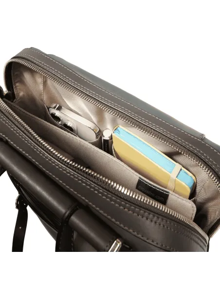 Piquadro Circle Damen-Laptop-Rucksack aus Leder, Dunkelgrün