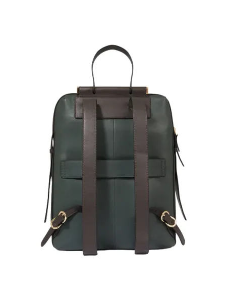 Piquadro Circle Damen-Laptop-Rucksack aus Leder, Dunkelgrün