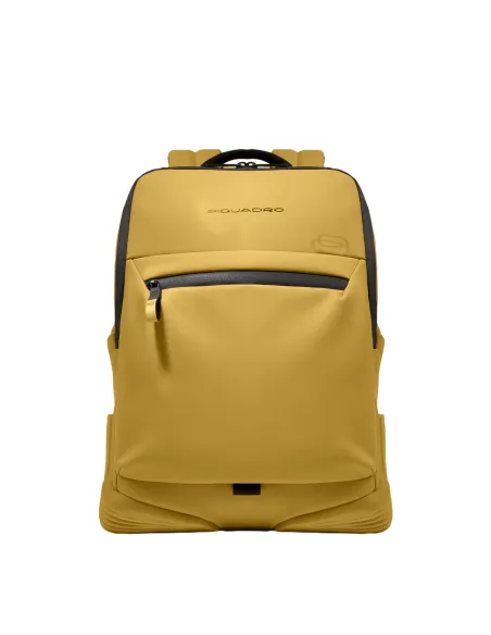 Piquadro C2OW Laptop-Rucksack aus wasserdichtem Stoff, gelb