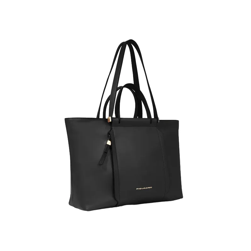Piquadro Circle women's shopping bag with two handles, black 2
