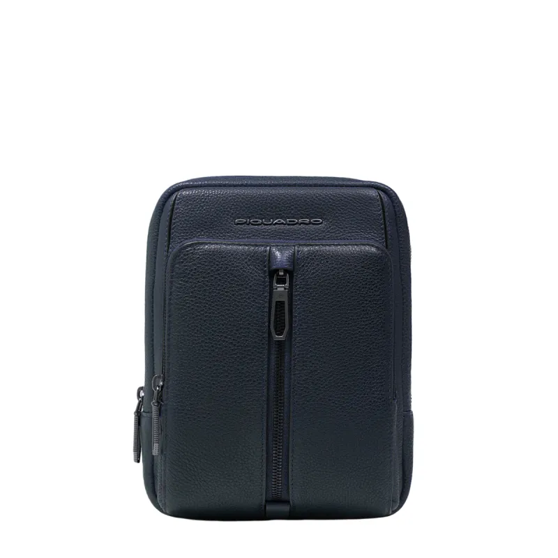 Piquadro Hedley small men's cross-body bag, blue